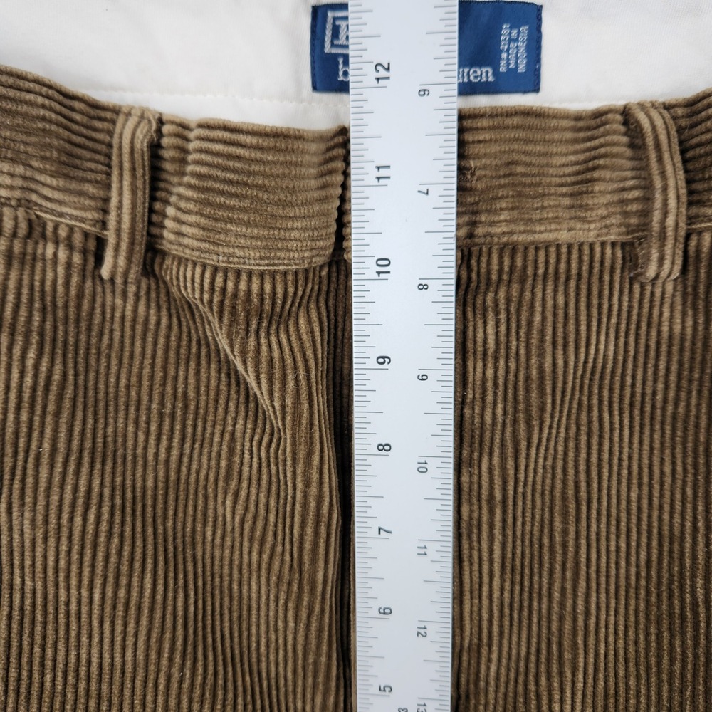 Vintage Polo Ralph‎ Lauren Corduroy Pants Mens 34x34 Brown Straight Leg Cotton - Picture 7 of 10
